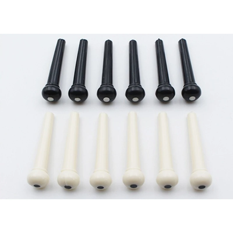 Acoustic Guitar Bridge Pins Black White String Pegs Folk Guitar String Cone Replacement Musical Instrument Accessory Supply