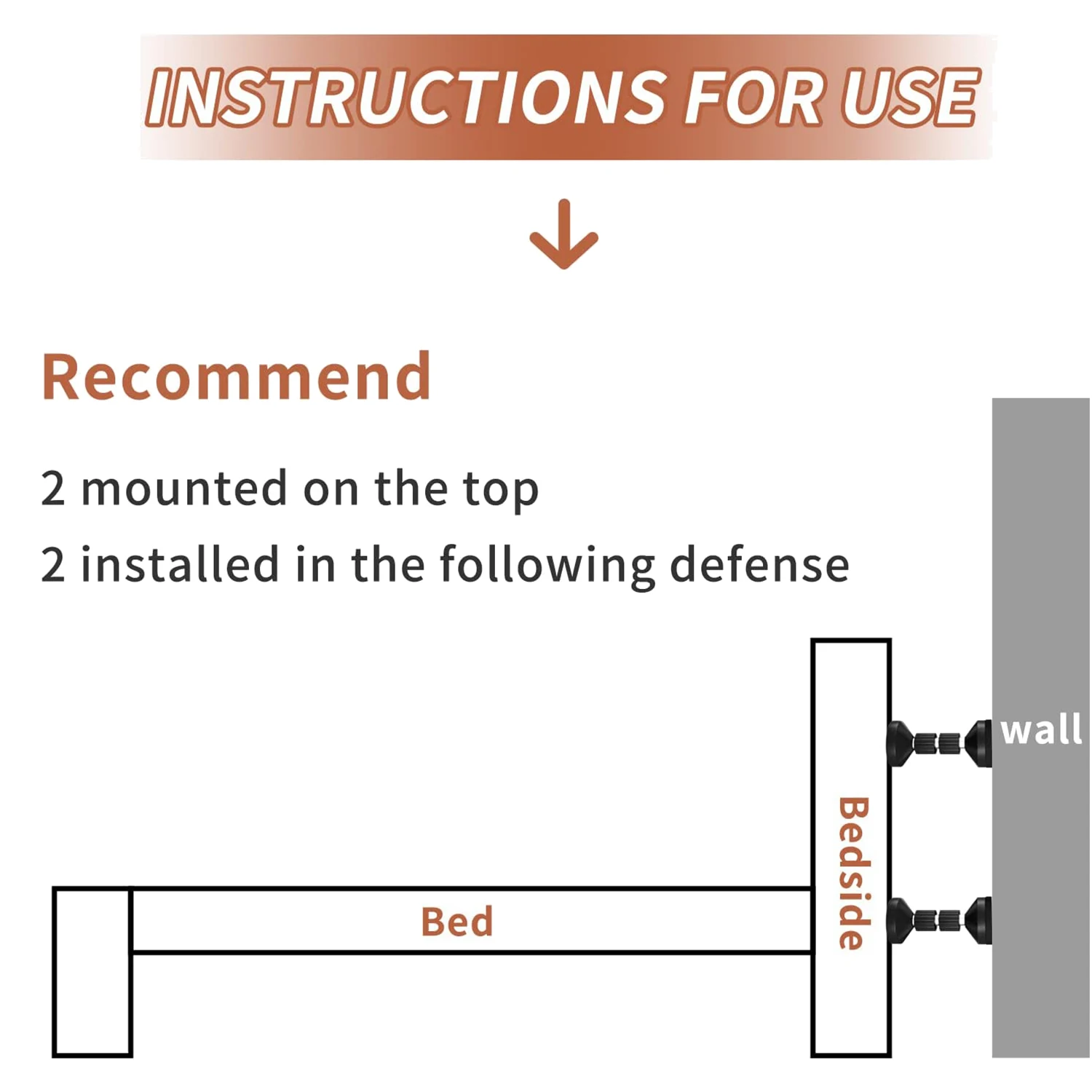 調節可能なネジ付きベッドフレームベッド用防振ツール、ヘッドボードストッパー、緩み防止防振フィクサー(2個)-A21R