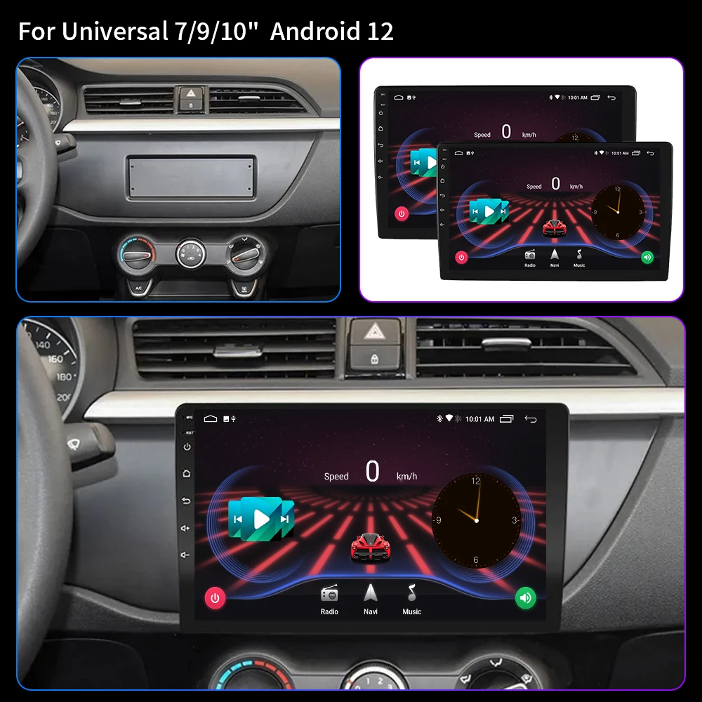 Universal Car Radio 7 9 10 inch Multimedia Video Player 2DIN QLED Android Auto GPS 4G Carplay For VW Nissan Hyundai Kia Toyota