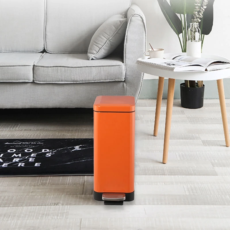 

Stainless Steel Pedal Trash Can Step Bin Modern Slim Gap Kitchen Home Office Bathroom Living Room For Families Christmas Gift