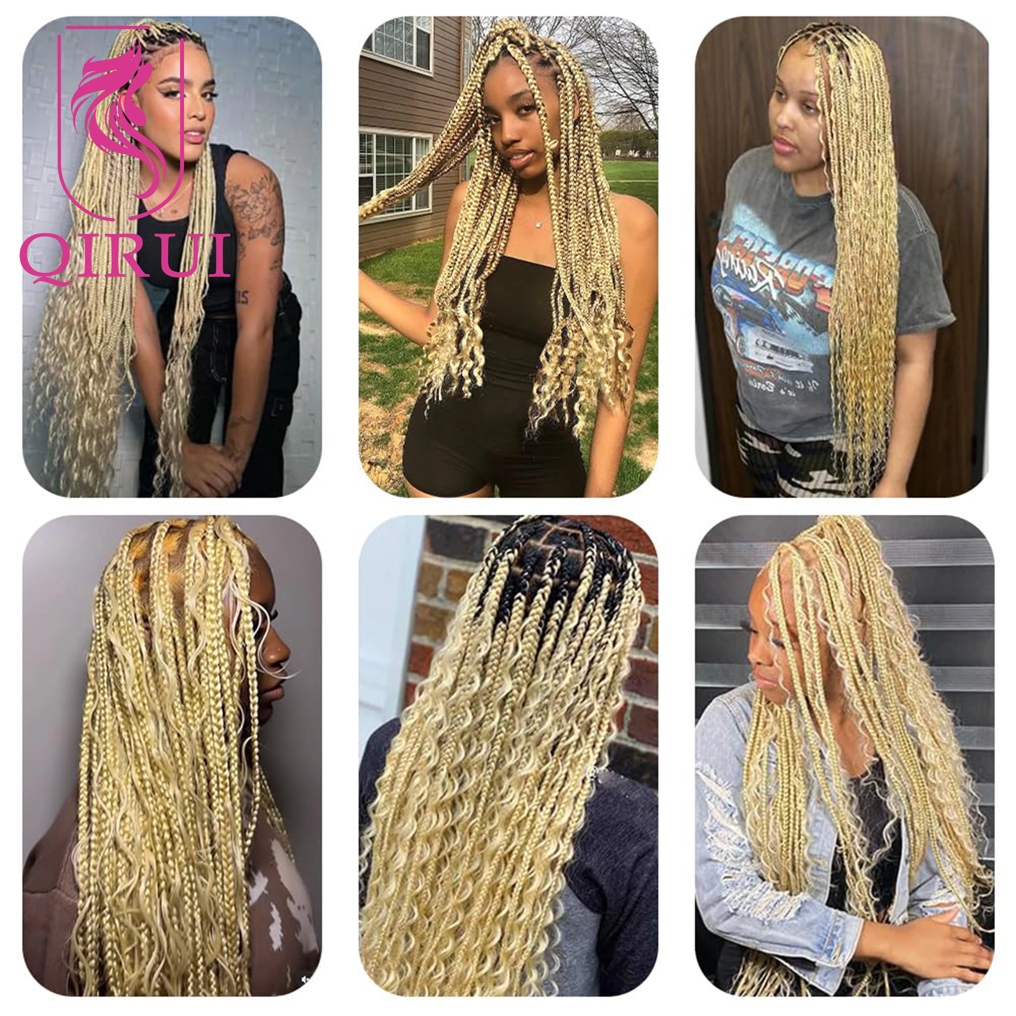 Bulk Deep Wave Human Hair For Braiding 613 Honey Blonde Curly Bulk Hair For Boho Braids Braiding Human Hair Bundles Double Drawn