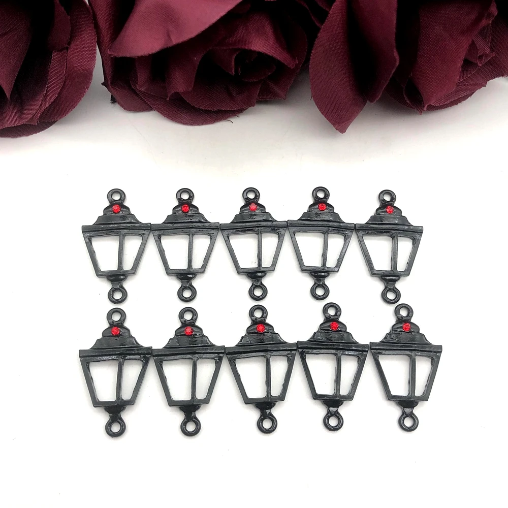 10 European and American British Tangla Earl Castle Black Street Lamp DIY Handmade Necklace Earrings Bracelet Accessories 30*17