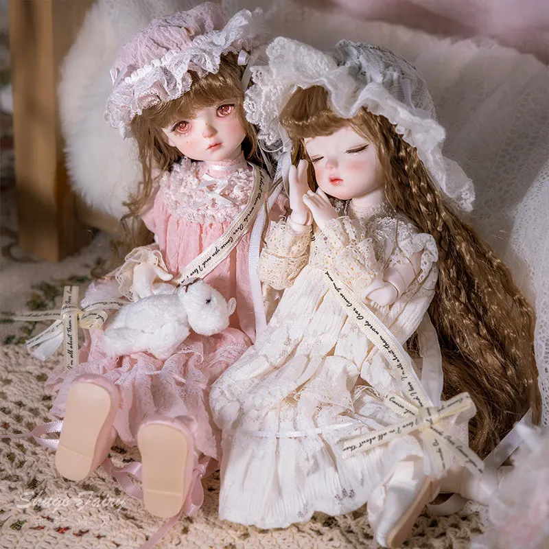 Shuga Fairy Genuine Bjd Doll 1/6 Victorian Style Antique Doll Mianmian Zhaozhao Movable Joint Figure Full Set Model Toy Gift