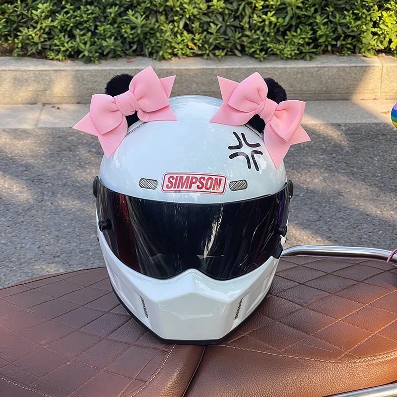 

Съемные плюшевые кошачьи ушки (в форме парового хлеба в форме кошачьих ушей) для мотоциклетного шлема, для любителей мотоциклетных путешествий, в виде ушей животных.