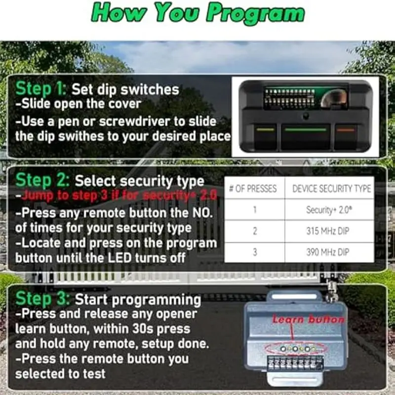 [NEW!A25P】 For Liftmaster Garage Door Opener Remote 3Pcs 813LMX 811LMX For 813Lm, 850LM,860LM STAR1000