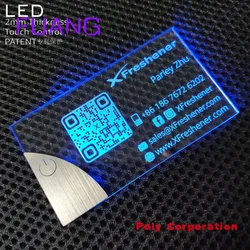 Custom  1 NEW 2022 Luxury LED Acrylic Business Card Custom Business Cards Design Printing Laser Engrave Unique Light up Business