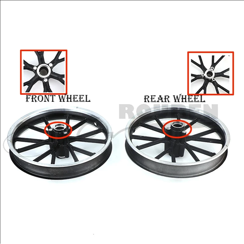 Motorcycle Aluminum Alloy Wheel Hub 2.50-10 Inch Front Rear For Pocket Bike 47cc 49cc Scooter Dirt Pit Bike Minimoto Accessories