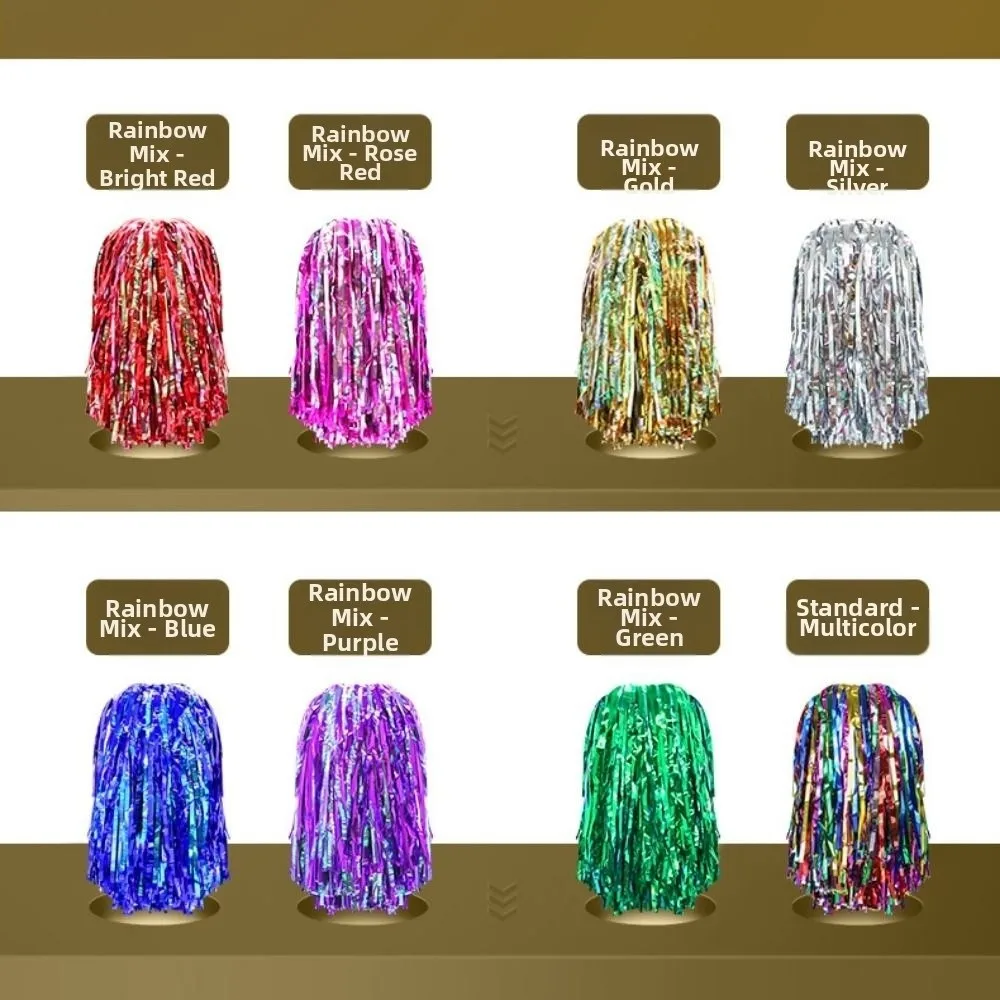 New 30cm Game Pom Poms Multicolors PET Cheering Ball Come On Props Sports Match Vocal Ball Club Supplies