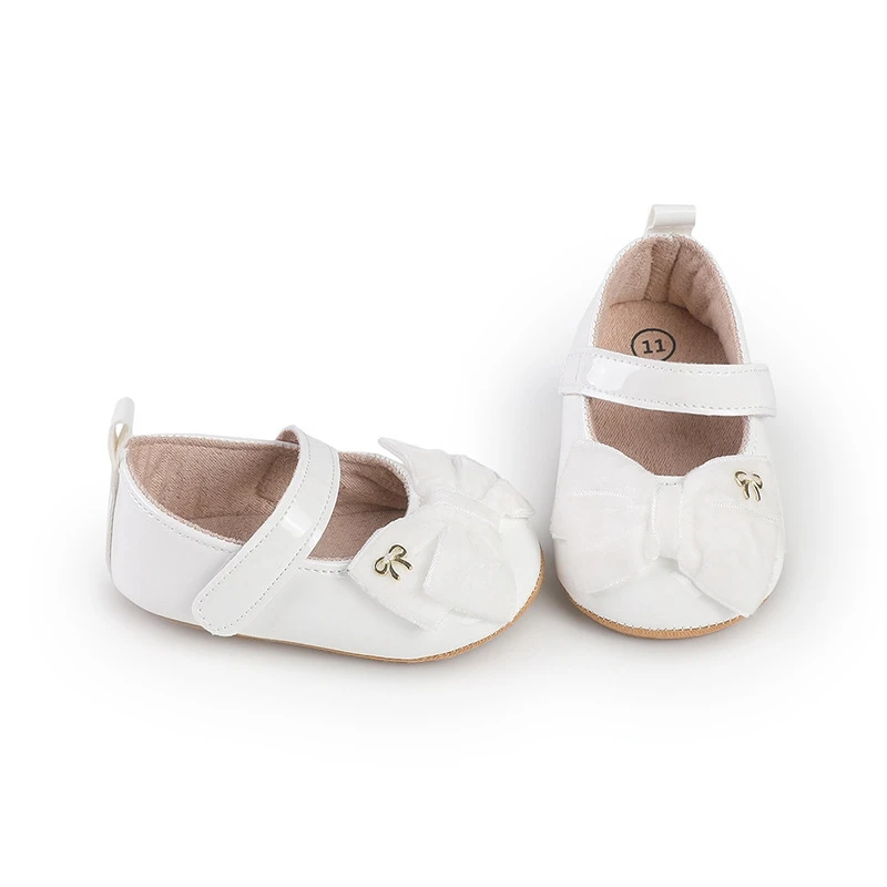 Baby Mädchen Prinzessin Schuhe weiche Pu Leder Schleife rutsch feste erste Walker Schuhe Kleinkinds chuhe