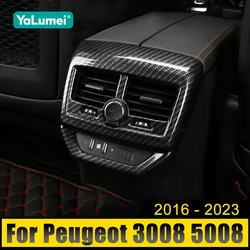 For Peugeot 3008 5008 GT 2016 2017 2018 2019 2020 2021 2022 2023 Hybrid Car Rear Air Conditioning Vent Outlet Cover Trim Sticker