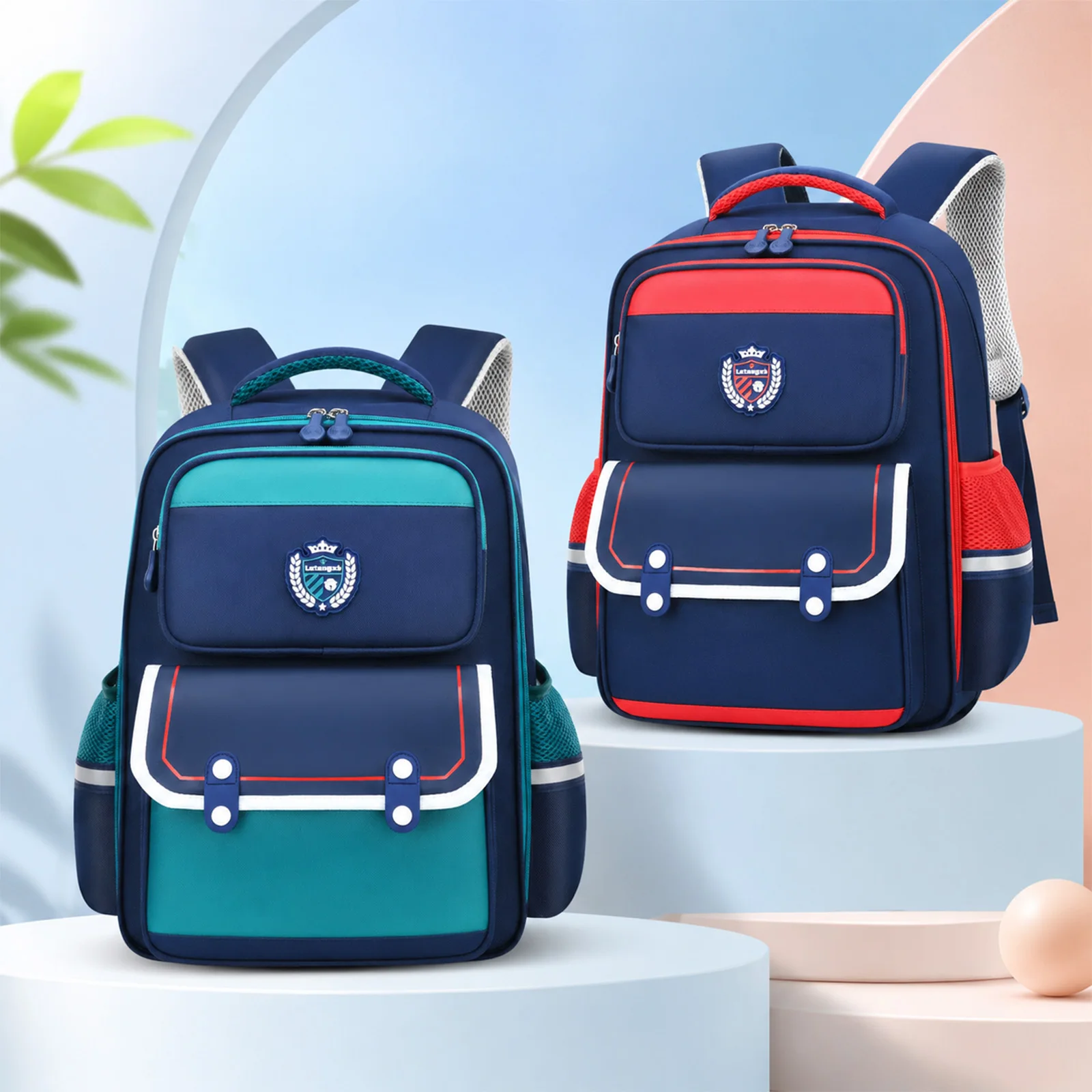 Spine-Protection Backpack for Grades 1-6,Elementary School Bag for Boys Girls,Ergonomic Kids Backpack Back to School