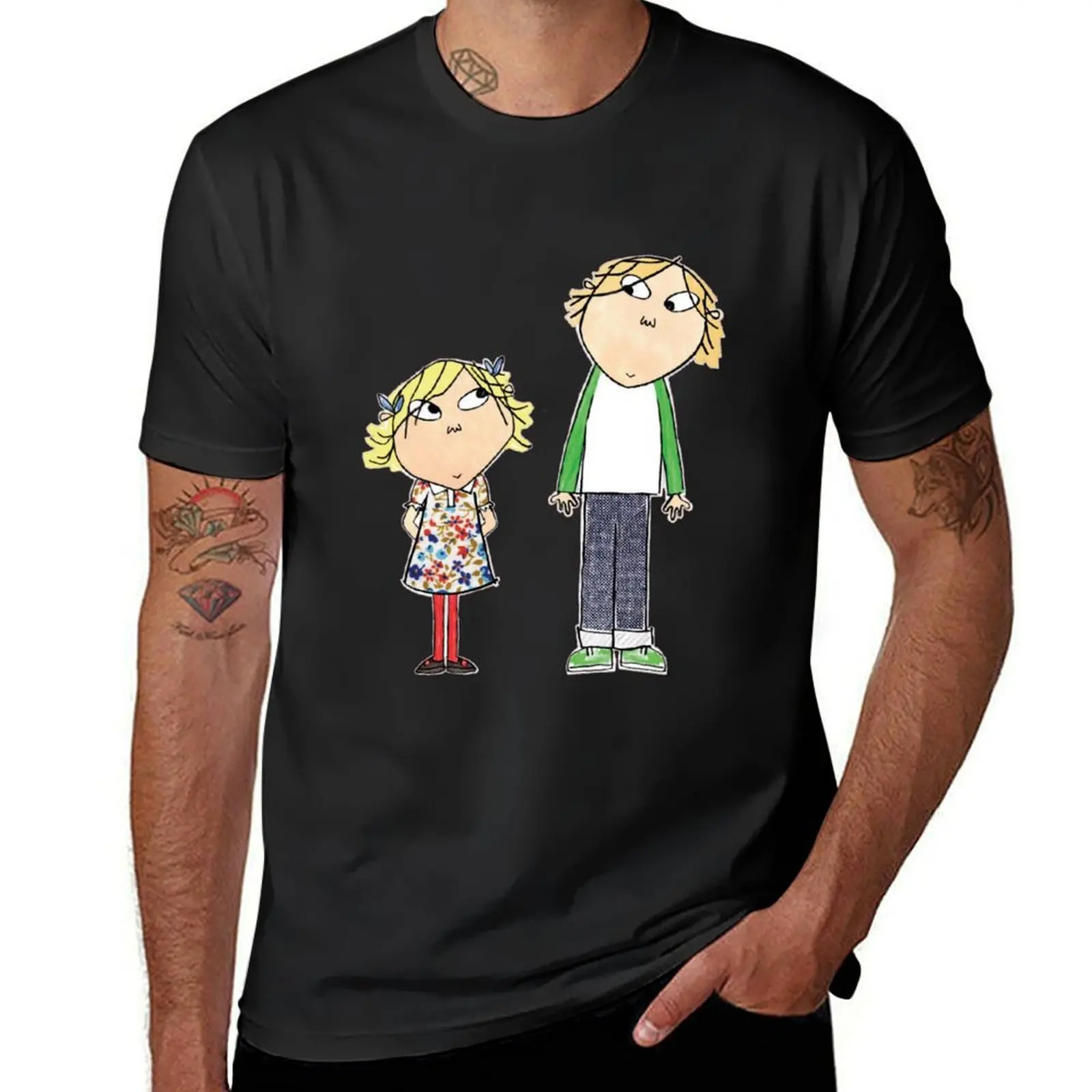 

Charlie & Lola T-Shirt quick drying boys whites animal prinfor boys oversizeds designer t shirt men