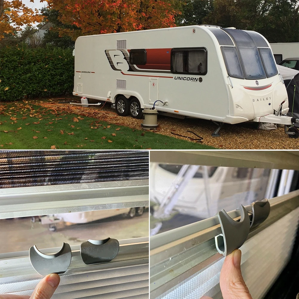 RV Horrex Duo Plisse نافذة ممتازة أعمى وشاشة يطير الصيد/مشبك قافلة نافذة حماية قفل الصيد كليب ملحقات التخييم #1