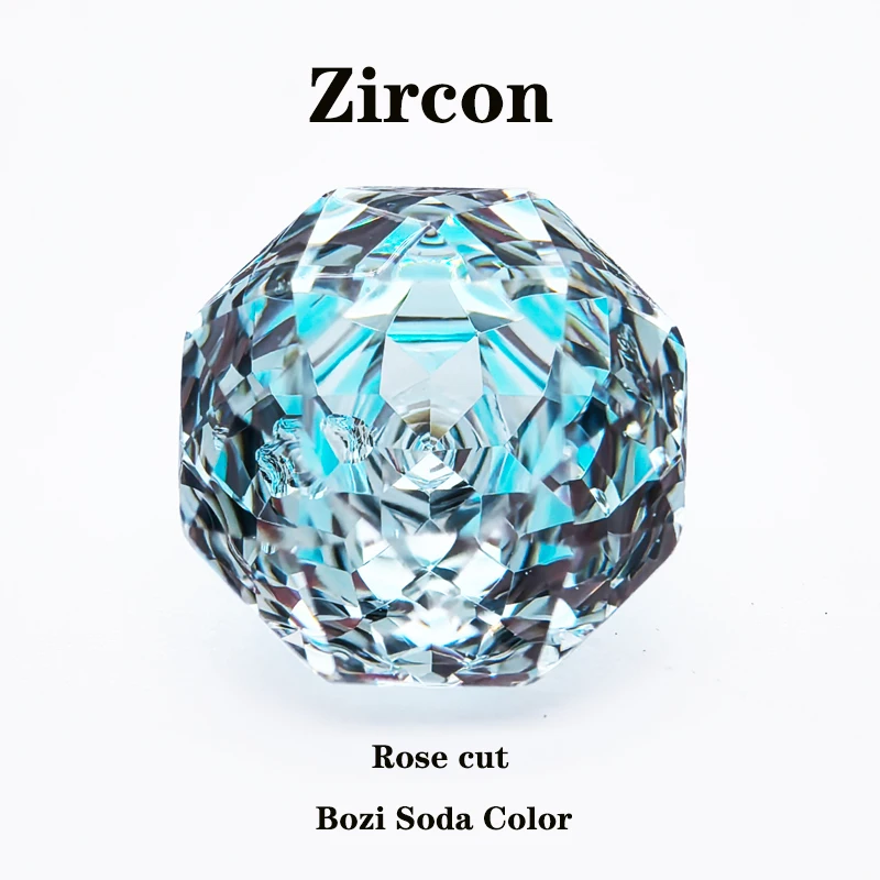 

Cubic Zirconia Rose Cut Bozi Soda Color 8.0mm Charms Gemstone DIY Ring Necklace Earrings Main Materials Factory Wholesale Price