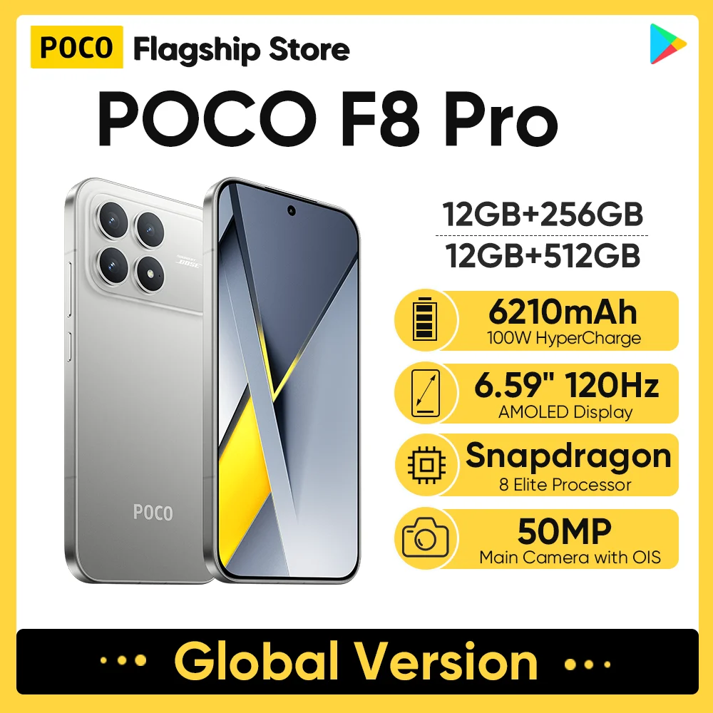 POCO F8 Pro Global Version 5G Smartphone Snapdragon 8 Elite 50MP 6.59