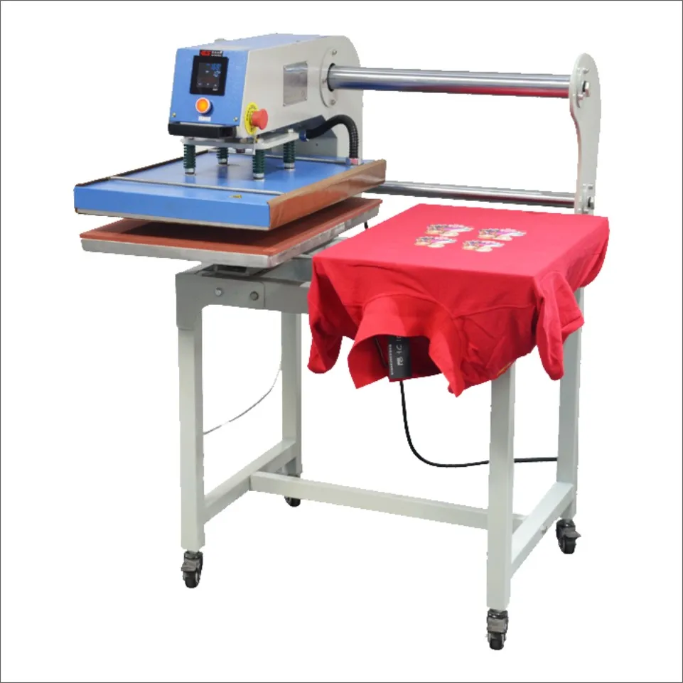 pneumatic heat press transfer printing machine 40x60 60x80cm industrial garment press machine  t shirt