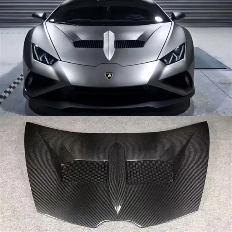 

For Lamborghini LP580 LP610 EVO 2014-2021 Dry Carbon Fiber Hood Engine Cover Hood Headliner Hood Cover Upgrade Auto Parts Kit