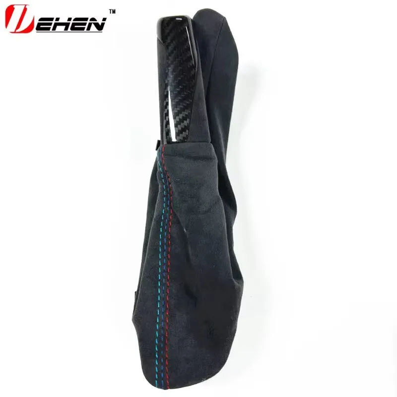 Carbon Fiber and Dry Carbon Gear Shift Base Knob and Handbrake for BMW F30 F31 F32 F33 F36 2012-2019 Year, Only for LHD