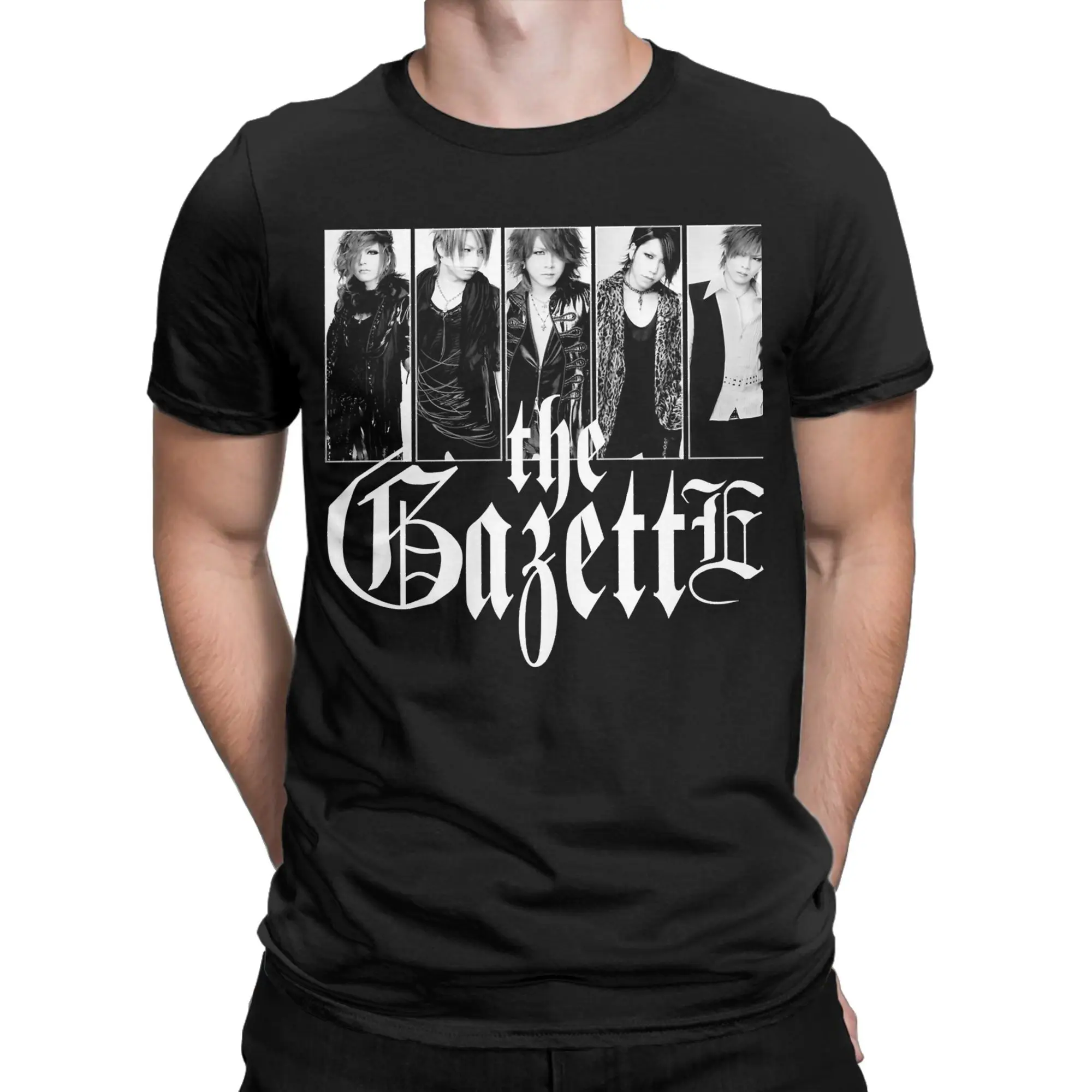 Novelty The Gazette Japan Rock Band T-Shirt for Men Crew Neck Pure Cotton T Shirt  Short Sleeve Tees Classic Tops