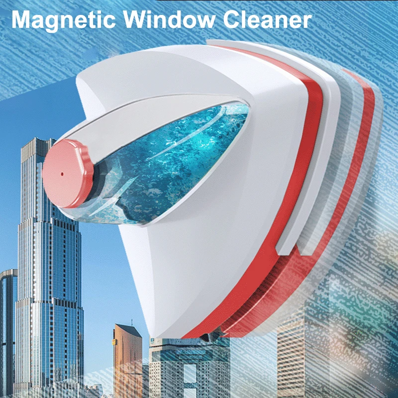 

New Double-Side Automatic Water Discharge Wiper Glass Window Brush Magnetic Window Cleaner Brush Cleaning Household Tools