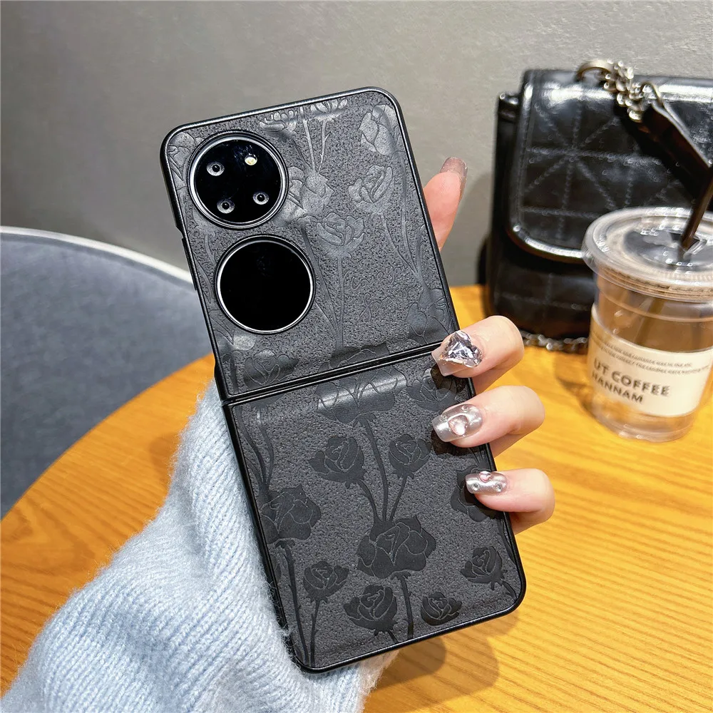 화웨이 P50Pocket S 케이스, 패션 레트로 플라워 폰 케이스, P50Pocket 커버, 화웨이 Pocket2 케이스