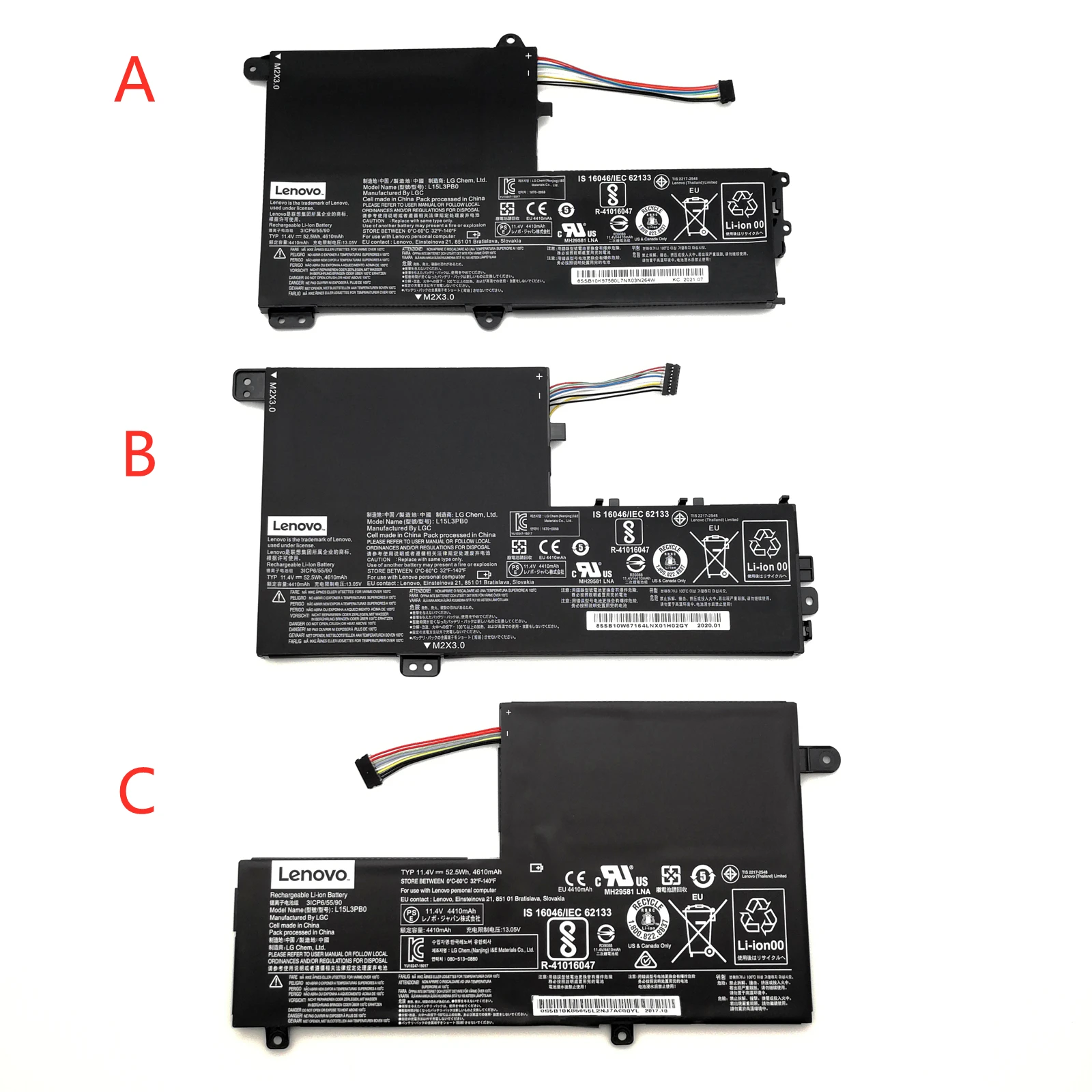 

Original L15L3PB1 Laptop Battery For Lenovo IdeaPad 330S-15IKB 330S-14IKB 320S-15ISK Yoga 520-14IKB L15M3PB0 L15C3PB1 L15L3PB0