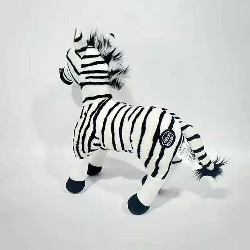 Real Life Standing Zebra Stuffed Animal Plush Toy Simulation Zebra Doll Photography Props Christmas Birthday Gifts For Children