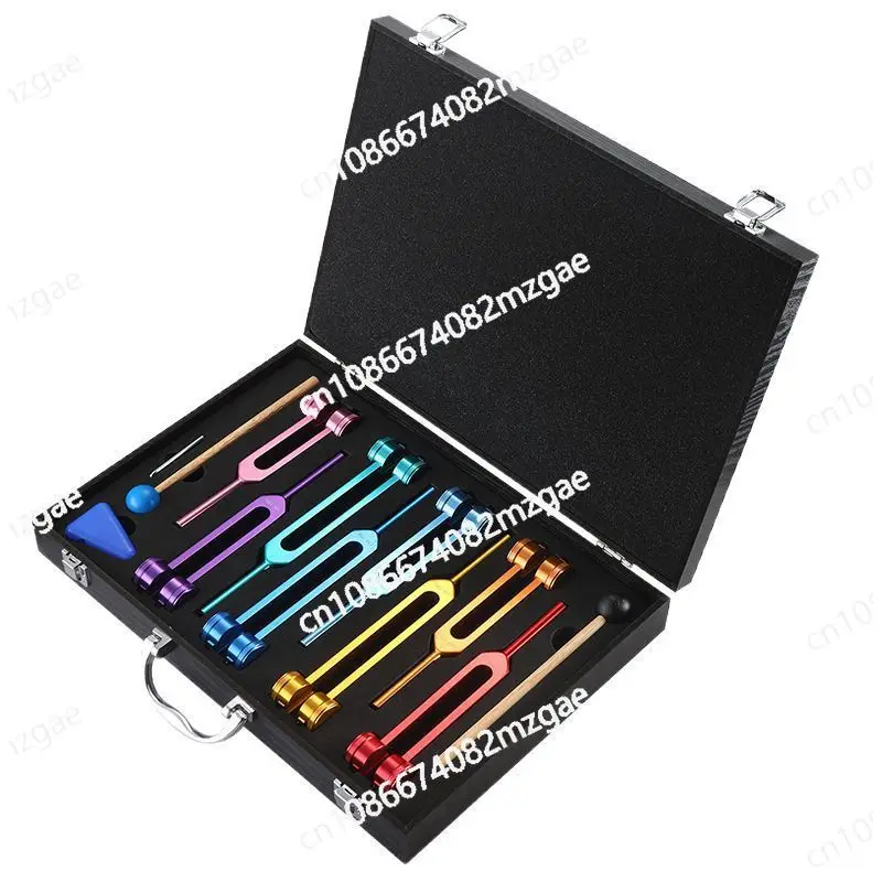 Color tuning fork set set Gift box eight sets 126.22 136.1 141.27 172.06 Gift box tuning fork