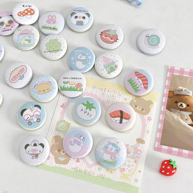

[YU]6Pcs Cartoon Mini Cartoon Retro Button Badge Kawaii Kids Backpack Pencil Bag Handheld DIY Decorative Brooch Pin Accessories