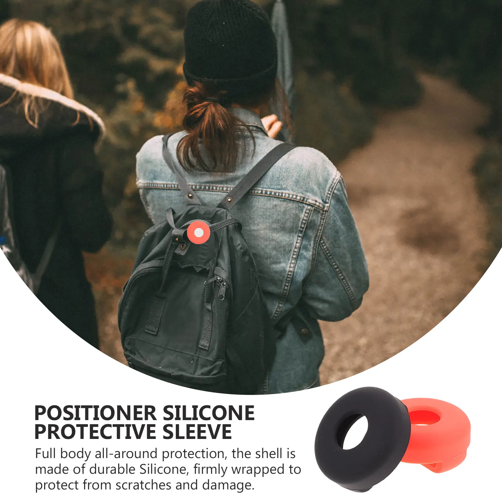 

2Pcs Portable Airtag Protector Silicone Full Body Protection AntiScratch Tracking Cover For Intelligent Accessories