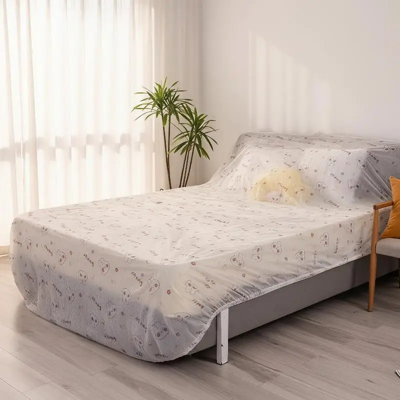 Disposable Elastic Dustproof Covers Waterproof Plastic Dust Film for Sofa Bed Furniture Daily Home Use