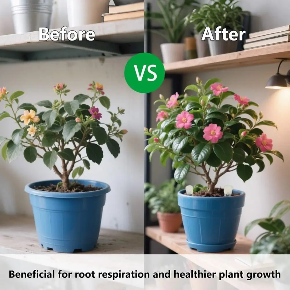 10Pcs Universal Plant Root Ventilation Pipe Breathable Transparent Flower Pot Ventilation Pipe Reusable Root rot-resistant