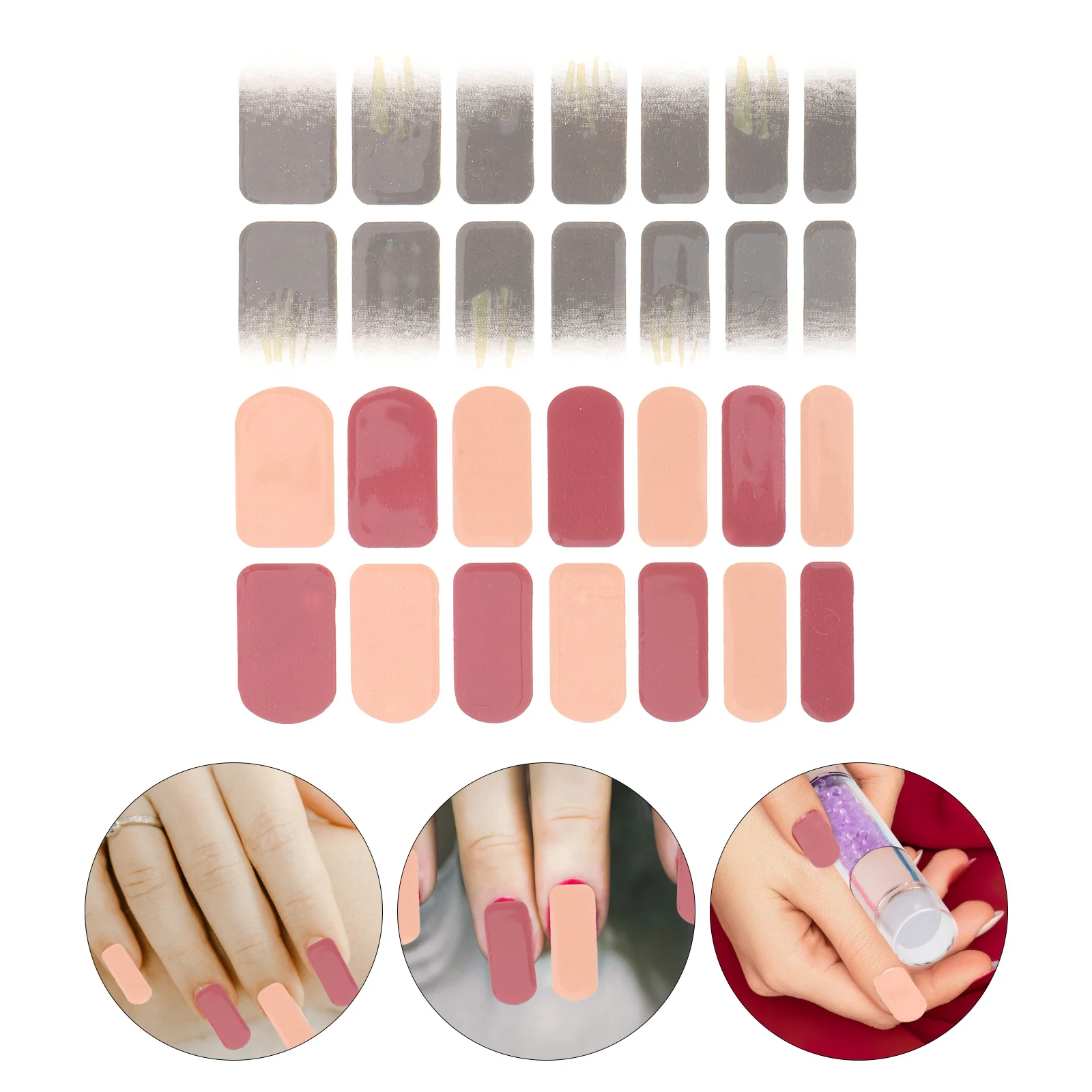 

6 Sheets Nail Stickers Plastic Ultra-Thin Durable Easy to Use for Professional Salon DIY Nail Polish Strips