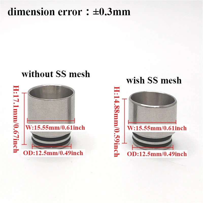 810 Stainless Steel Drip Nozzle with Filter Screen - Anti-Oil Spitting Straw Joint for RDA/RTA  E-Cigarette Accessory