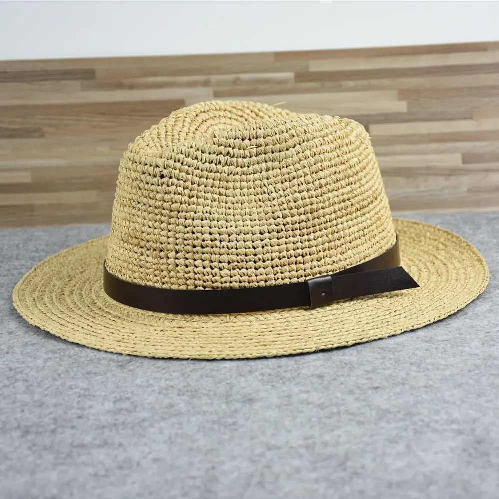 Übergröße 63CM Raffia Stroh Panama Hüte für Herren und Damen Sommer Sonnenschutz Sonnenhut Vier Jahreszeiten Strand Sonnenschirm Panama Kappe – Detail 6