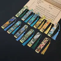 1-6-12 Pcs Creative Metal Book Mark Vintage Oil Painting Bookmark Office School Supplies Funny Gift Stationery Items 2