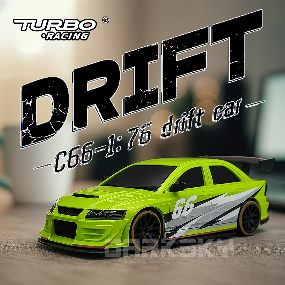 Novo turbo racing c66 rc drift racing 1/76 mini simulado elétrico completo proporcional rc modelo carro desktop adulto crianças brinquedos