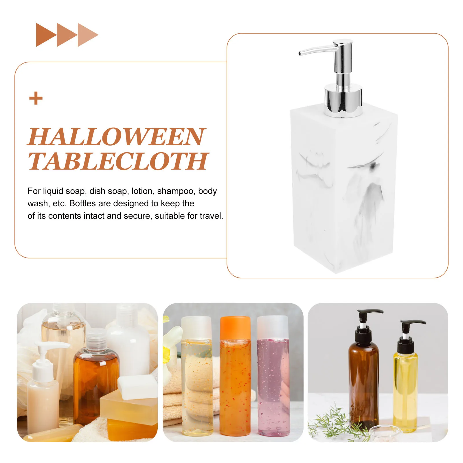 

Refillable Shampoo Dispenser Bottles Marble Design Pump Soap Dispenser for Home Bathroom Countertop Lotion and Body Wash