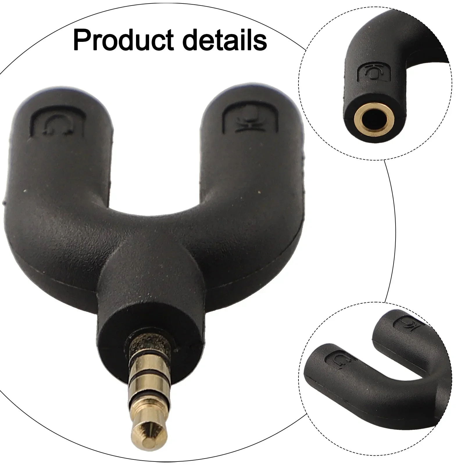 3,5 mm Y Podwójny rozdzielacz audio Adapter kabla Wygodna linia 1 do 2 Aux 3,5 mm Słuchawki douszne Mężczyzna dla kobiet Materiały do słuchawek