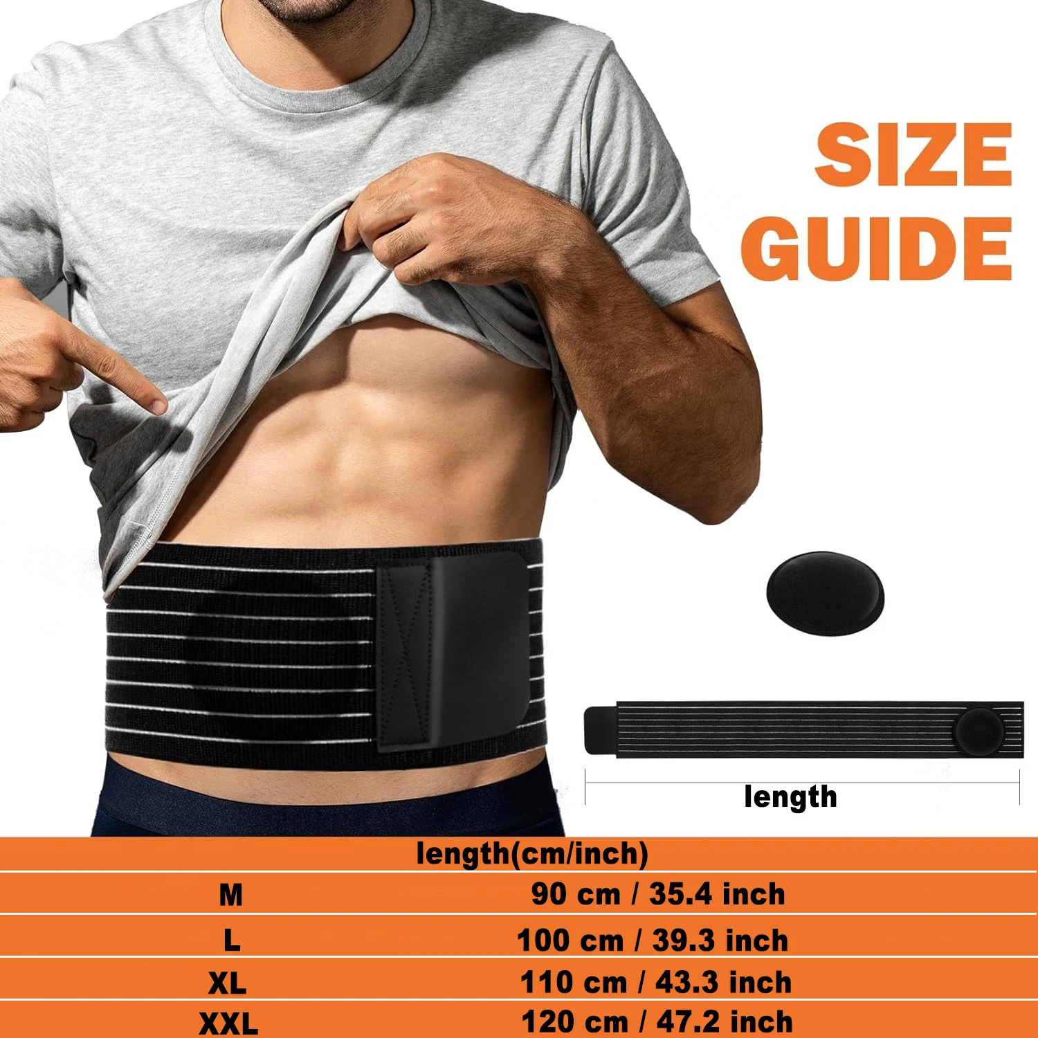 YANBIGUO Hernia Belt for Men&Women Pre Post-Surgery,Abdominal Binder Adjustable Truss Support with Compression Pad for Incisiona