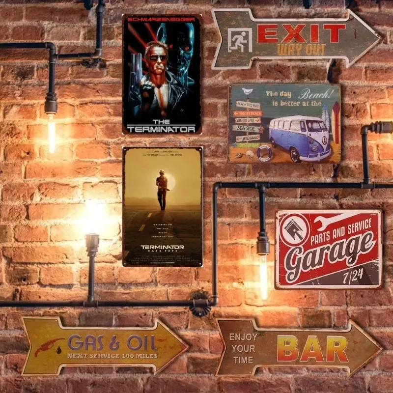 معدن القصدير تسجيل ملصق المنهي 2 فيلم لوحة معدنية ملصق ديكور لشريط نادي جدار ديكور الرجعية غرفة نوم المنزل لوحة الحائط خمر