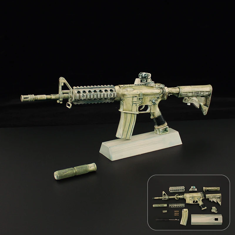 1: 3 Detachable Gun Model AR15 Ghost 19 Alloy Pendant Collection Toy Cannot Launch