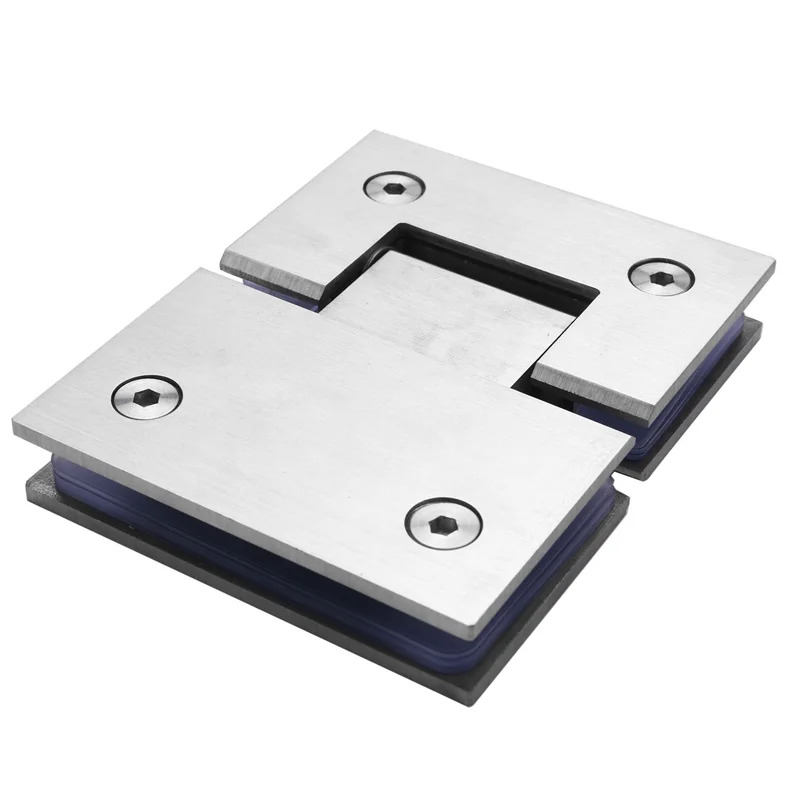 AA49 3X resistente 180 grados puerta de vidrio gabinete escaparate gabinete Clip puerta de ducha de vidrio bisagra acero inoxidable pulido