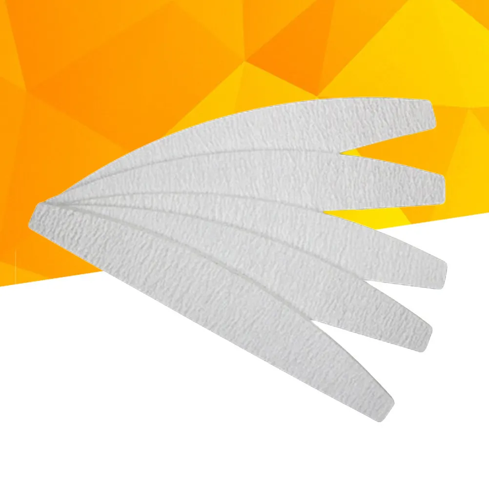 Lima per unghie grigia ad alta abrasione per la limatura di unghie naturali, finte ed extension, strumento curvo per manicure e lucidatura