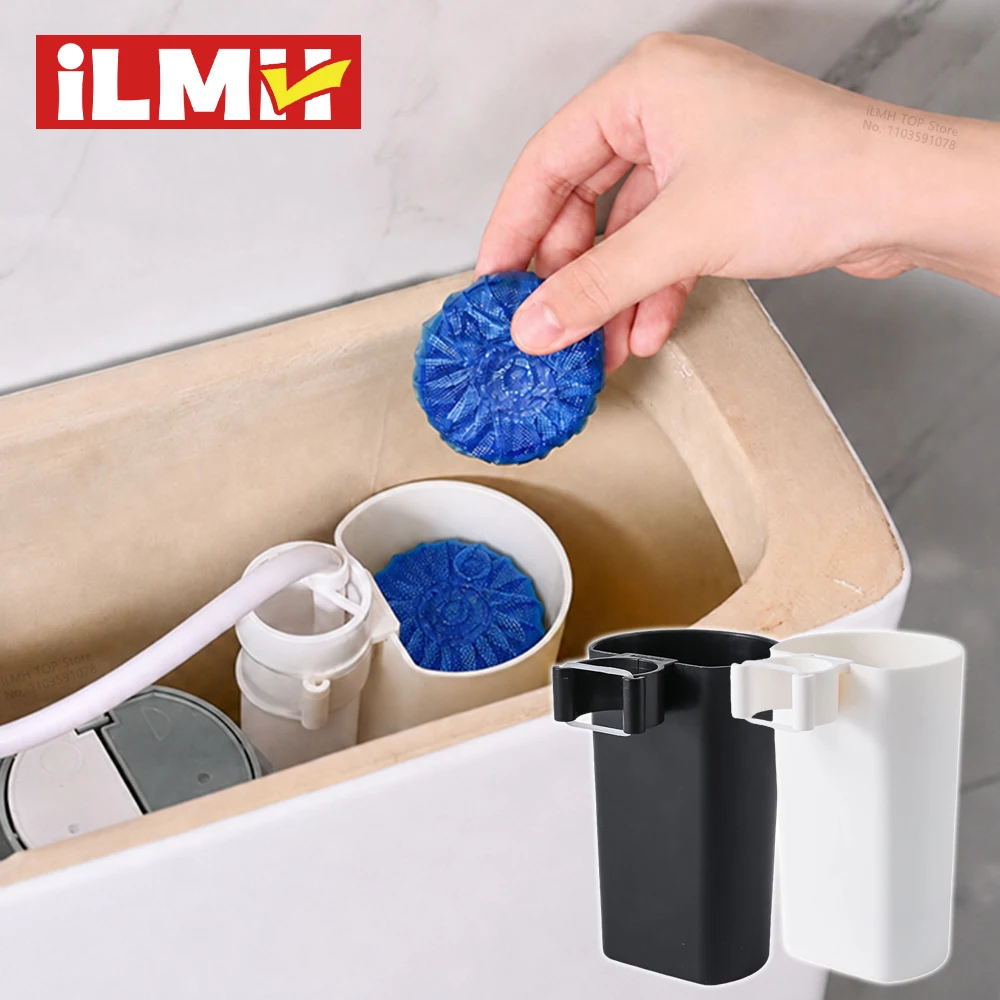 iLMH Toilet Cleaner Dispenser, Overflow Tube Mount Buffer Box, Slow Release Dual Layer PP, for Toilet Tank Tablet Holder, No Gap