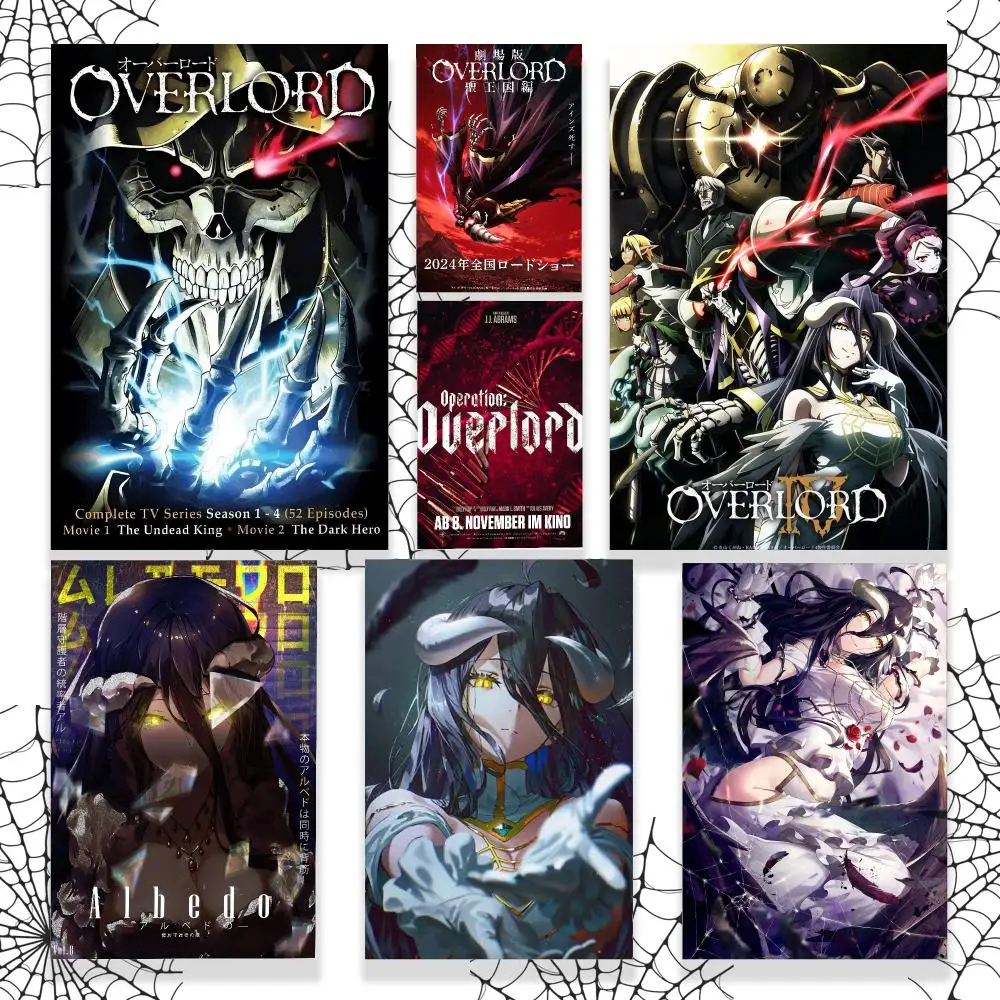 Anime O-Overlord Poster Graphic Wall Art Poster HD Waterproof PP Paper Print for Bedroom Living Room Office Decor Gift