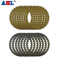 AHL Motorcycle Yellow Clutch Plates & Steel Friction Plate For Harley XL883 2004-2008 XL1200 1200X48 SPORTSTER 1991-2011 XL 883