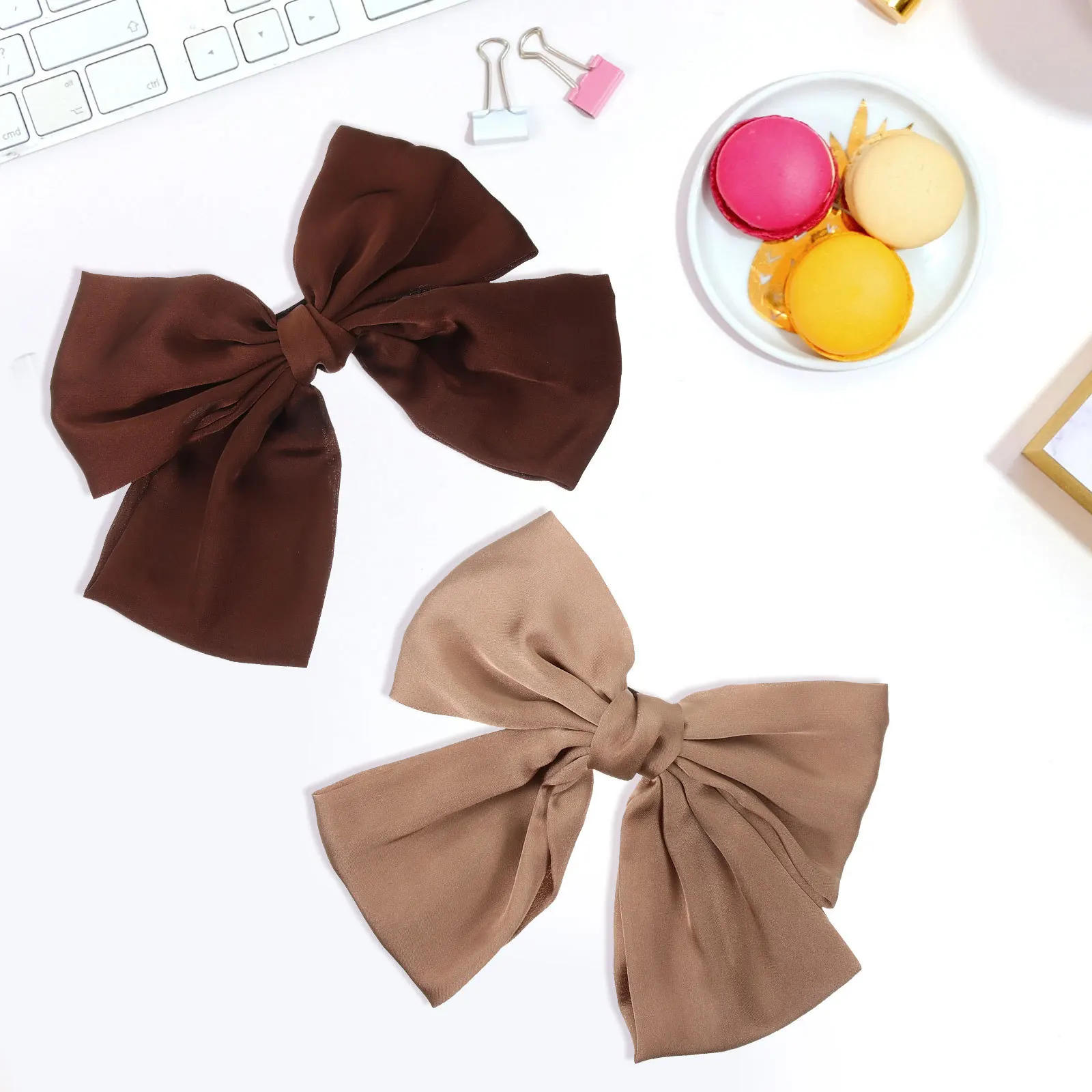 

2pcs Butterfly Clips Large Bow Barrettes For Women Girls Lightweight Strong Hold Hair Styling Accessories Hair Care Tools