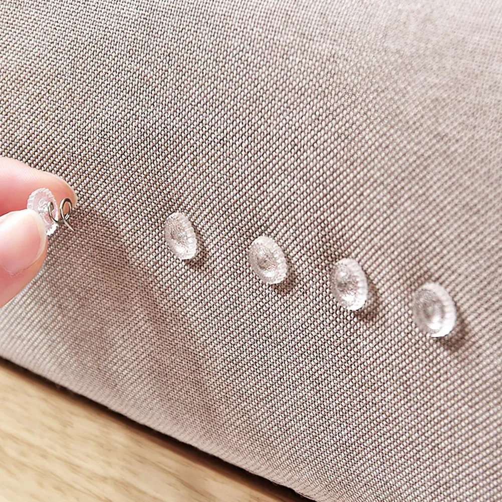 

100Pcs Clear Stainless Steel Spiral Tack Pins for Furniture Upholstery Sofa Slipcovers Bedskirts Sheet Fastening Decorative Use