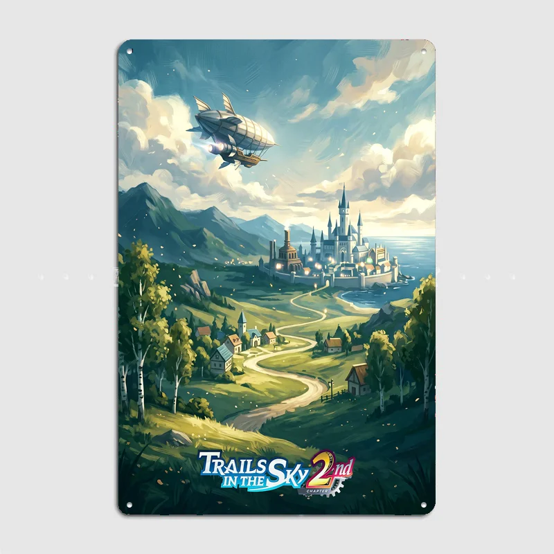 Trails in the Sky 2nd Chapter Metal Posters Sign Bar Club Custom Bedroom Indoor Wall Decor Tin Room Decoration Home Decor